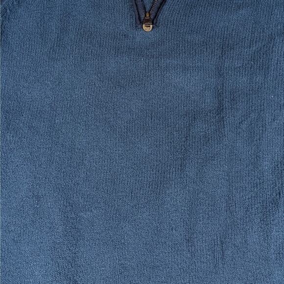Tommy Bahama Sweater Mens Large Blue Half Zip Pullover Knit Cotton Casual - Picture 2 of 7